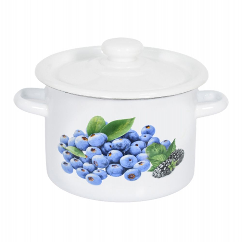 Topf, emailliert "Blaubeeren", 2,0 L, zylindrisch