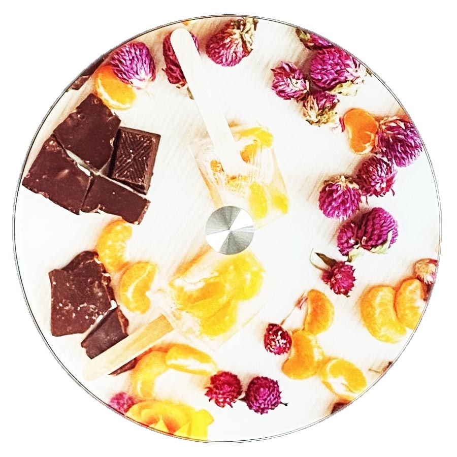 Glasplatte drehbar für Torten und Servieren "Fruchtiges Eis", Ø 32 cm