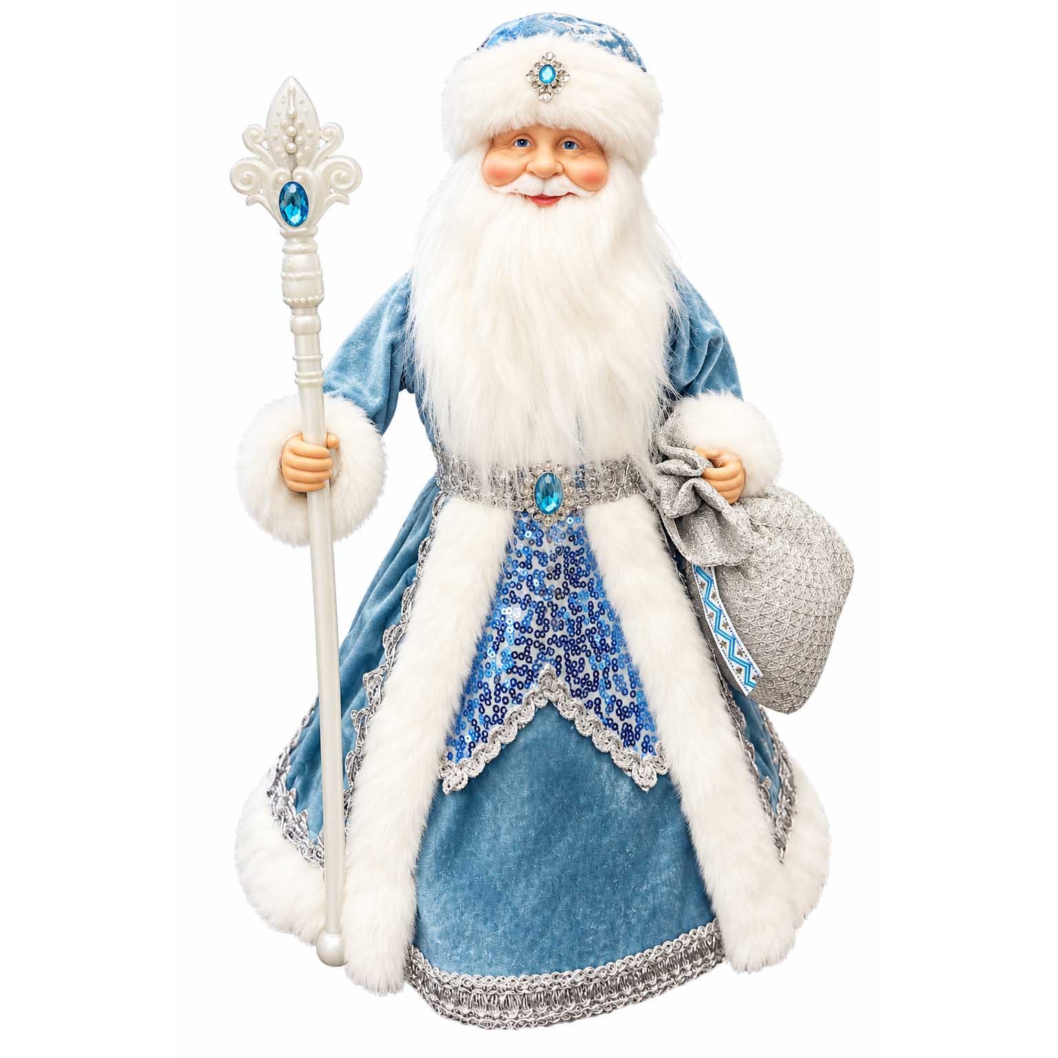 "Ded Moroz", 40 cm, hellblau, mit Geheimtasche für Geschenke