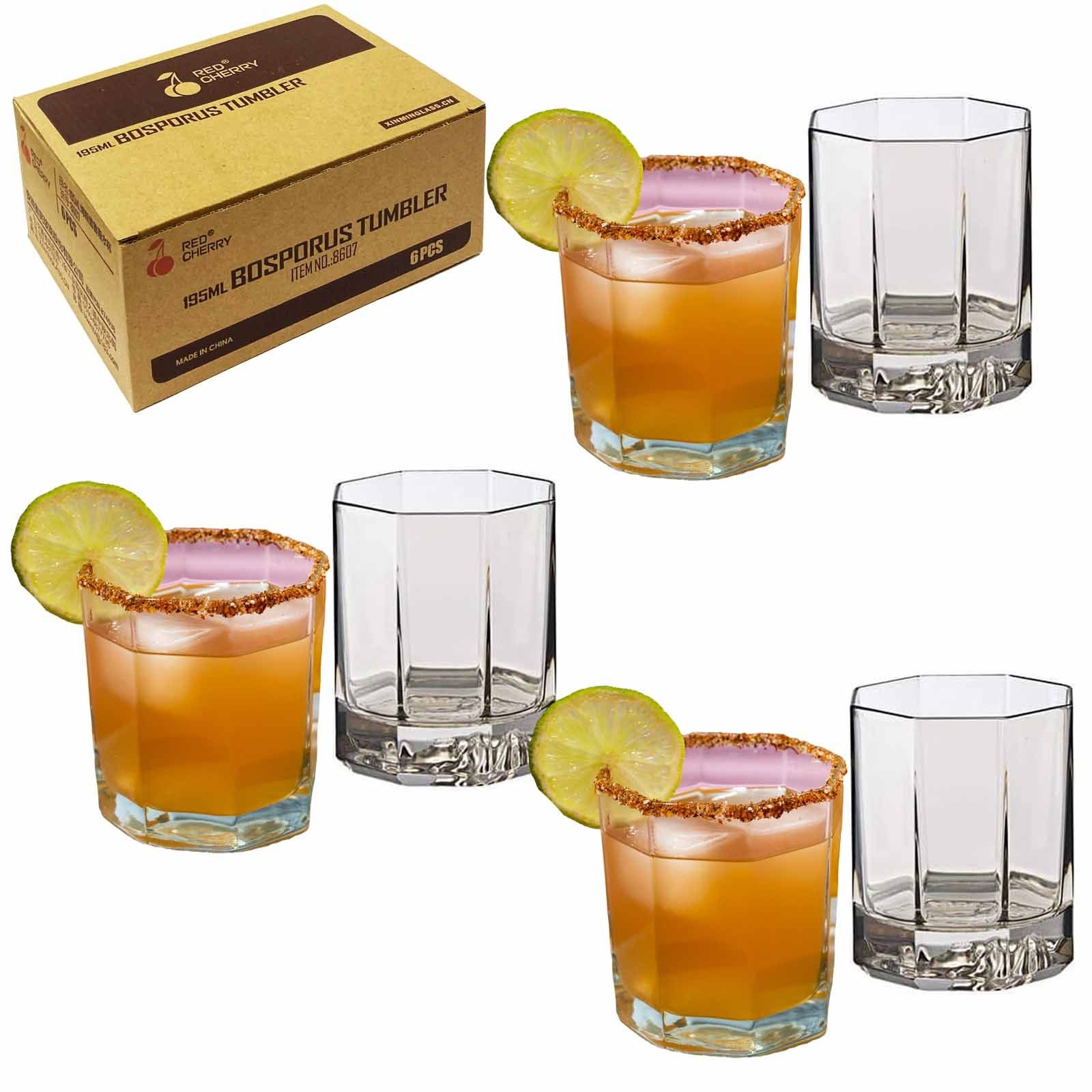Set aus 6 Gläsern, Whiskeygläser "Bosporus Tumbler" 195 ml (8607)