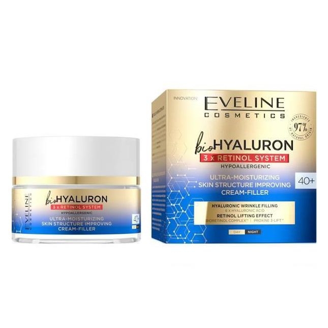 Eveline - Gesichtscreme "bioHyaluron 3xRetinol System", 40+