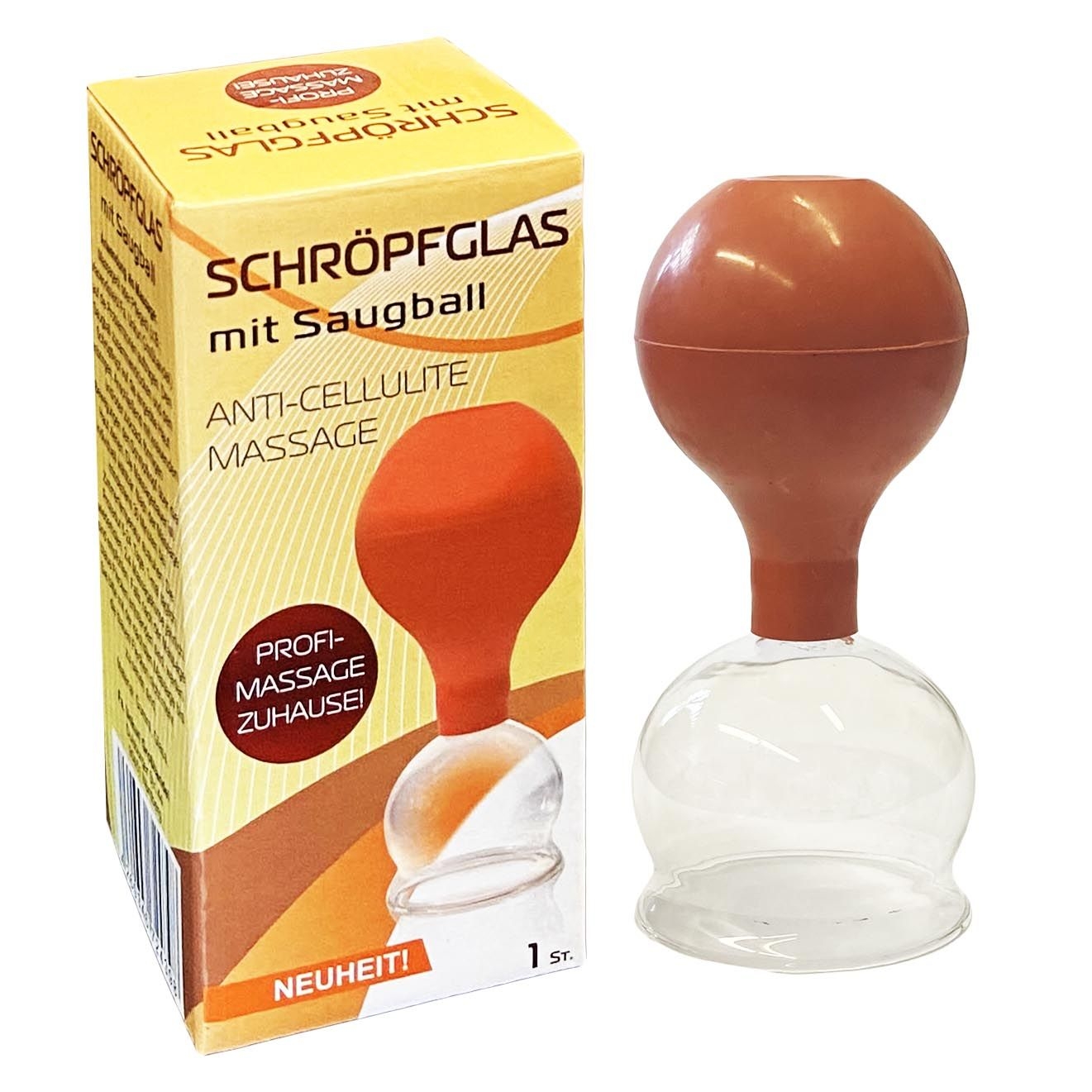 Schröpfglas mit Gummiball Ø 60 mm, 1 St.