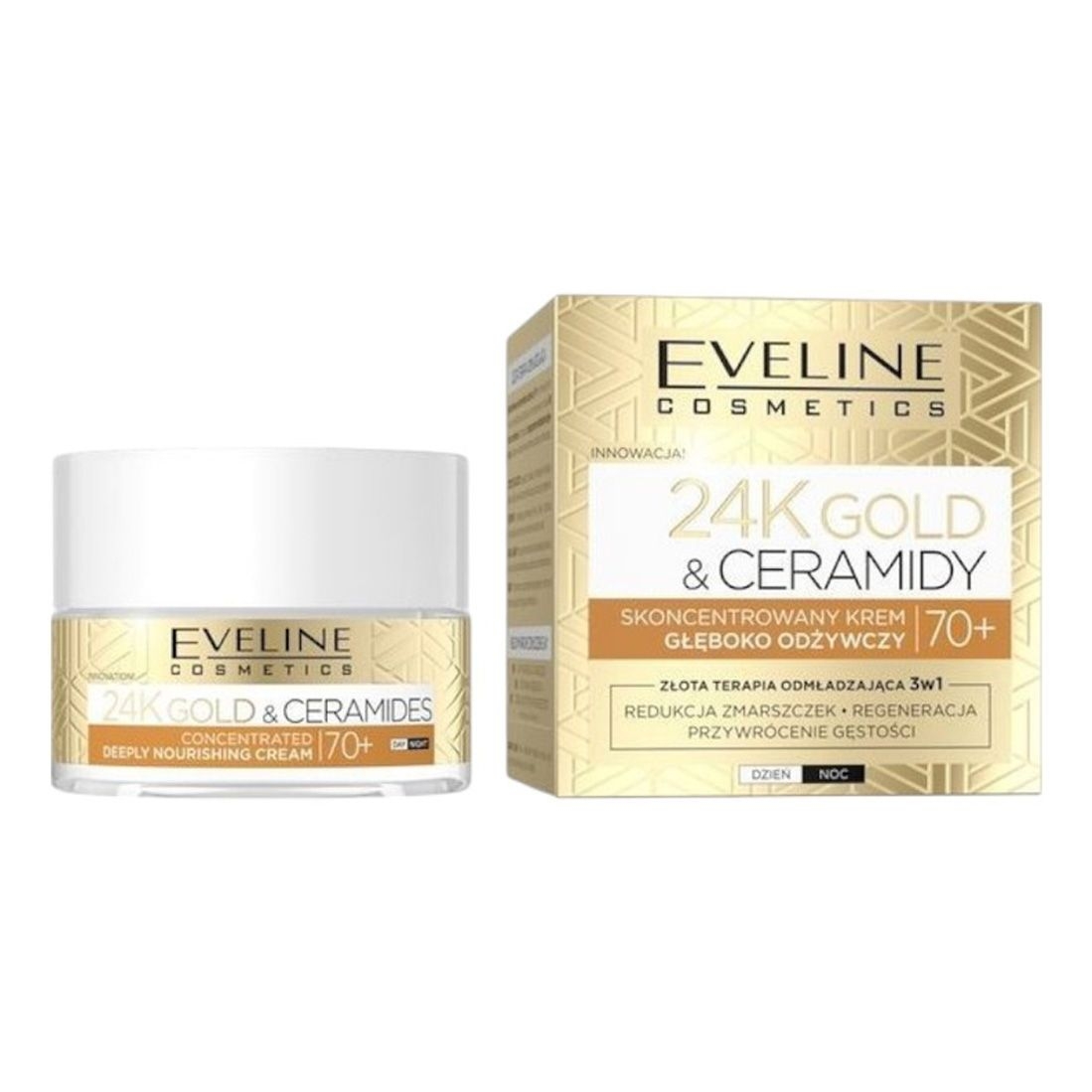 Eveline - "24K Gold&Ceramide" Ernährung Gesichtscreme 70+, 50 ml