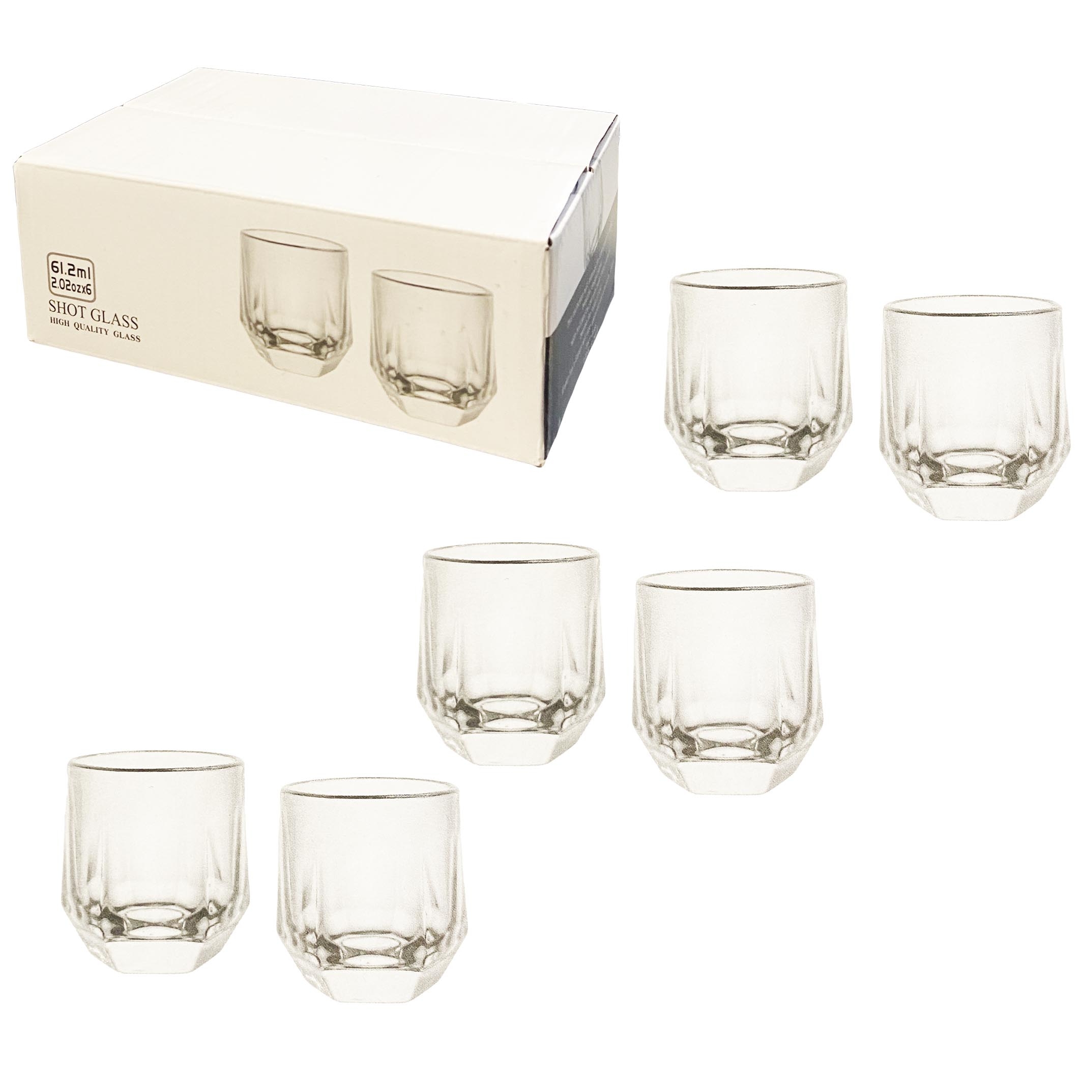 "G-Horse" Wodkagläser-Set aus 6 St., 61,2 ml, (BM8702)