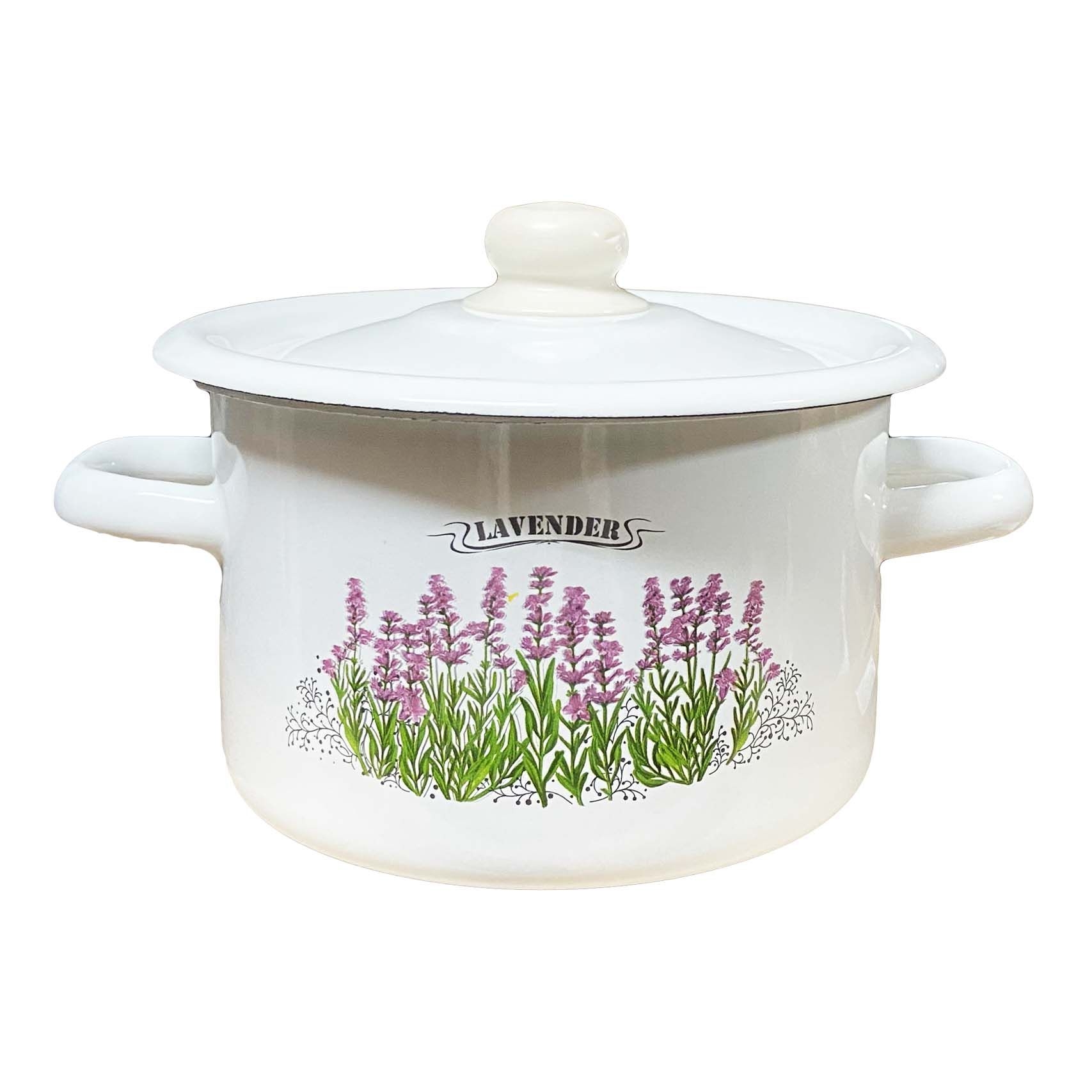 Topf, emailliert "Lavender", 2,0 L, zylindrisch