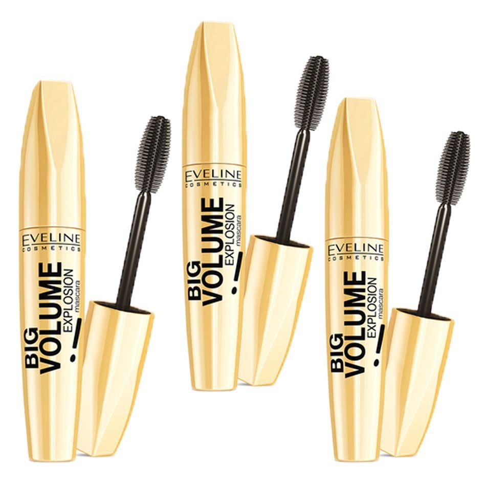 Eveline - Mascara "Big Volume Explosion", schwarz, 12 ml, Bündel 3 St.