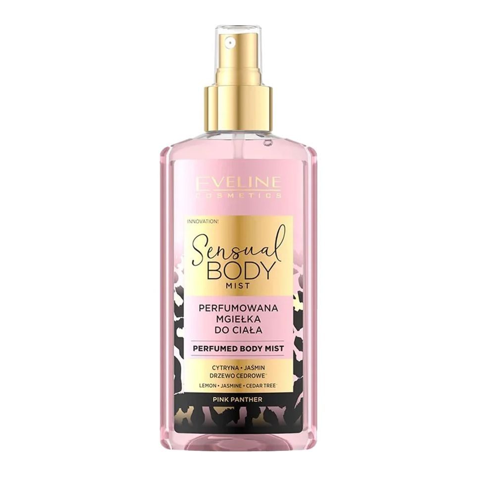 Parfümiertes sinnlich Körperspray "Pink Panther", Zitrone, Jasmin, Zeder,  150 ml