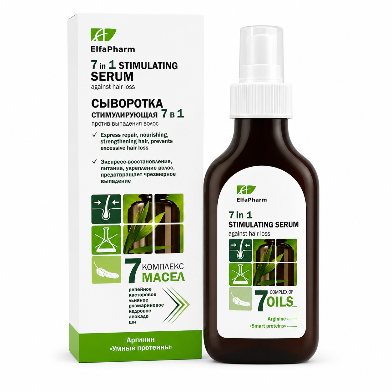 "Elfa Pharm" Haarserum 7 in 1 gegen Haarausfall mit Wachstumsaktivator, 100 ml