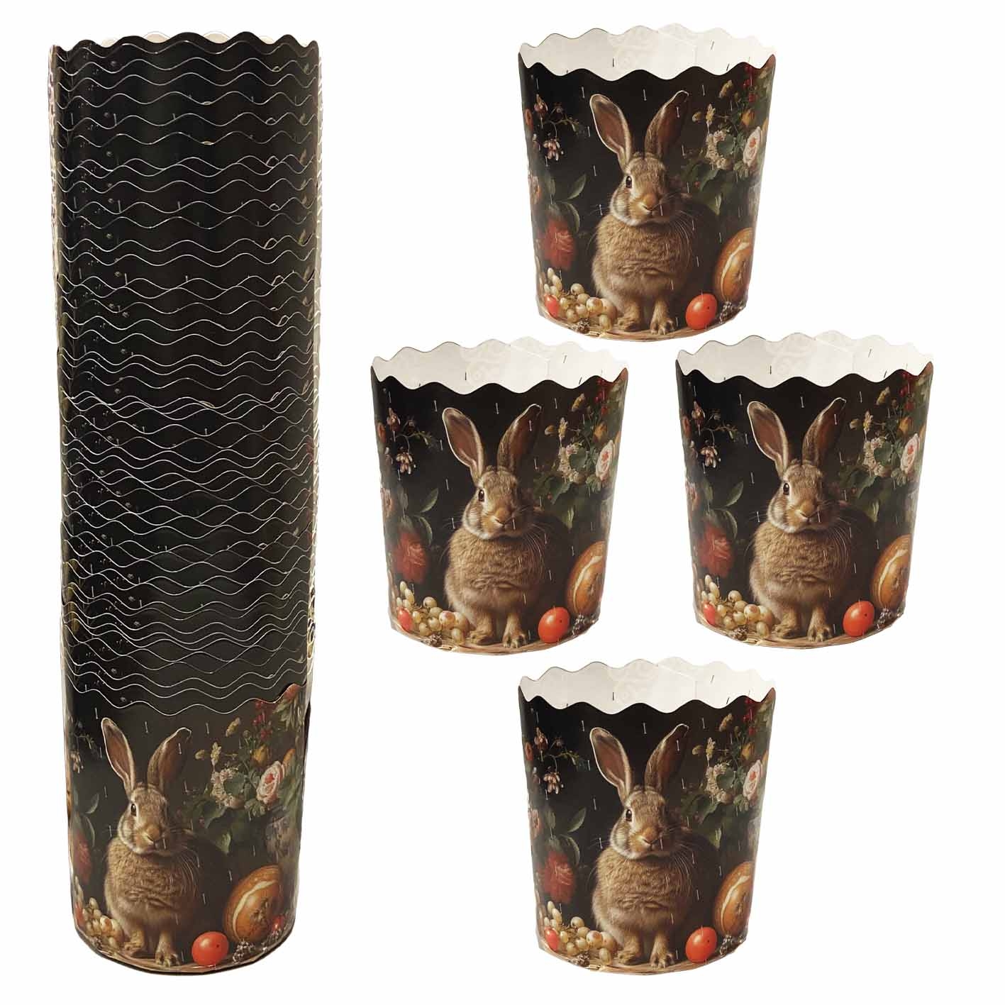 Backform für Osterkuchen "Hase mit Blumen", 150 g, 70x85 mm, (5)