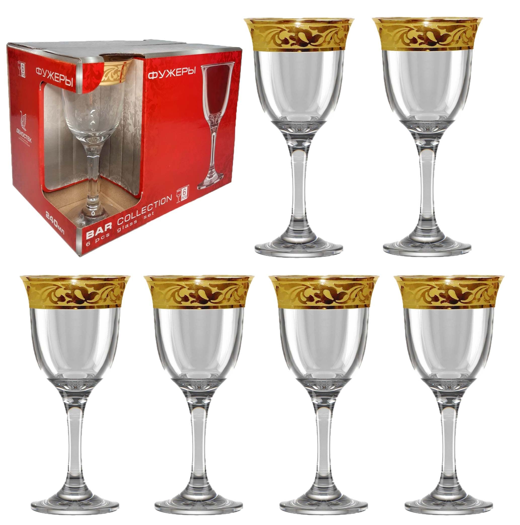 Weingläser Set  aus 6 St., 240 ml, "Jasmin"