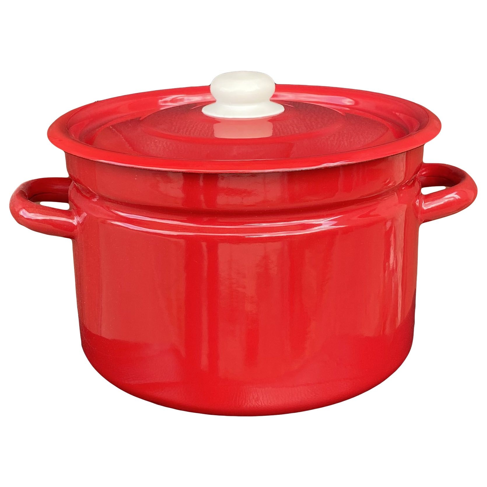 Кастрюля эмалированная, 9 л - "Красная"