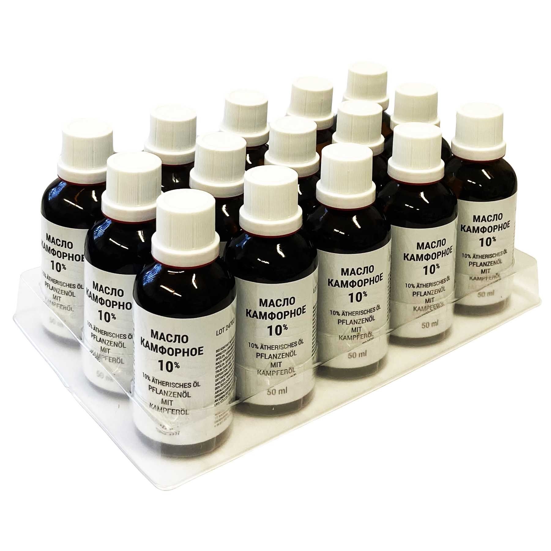 Kampferöl, 50 ml, Palette aus 15 St.