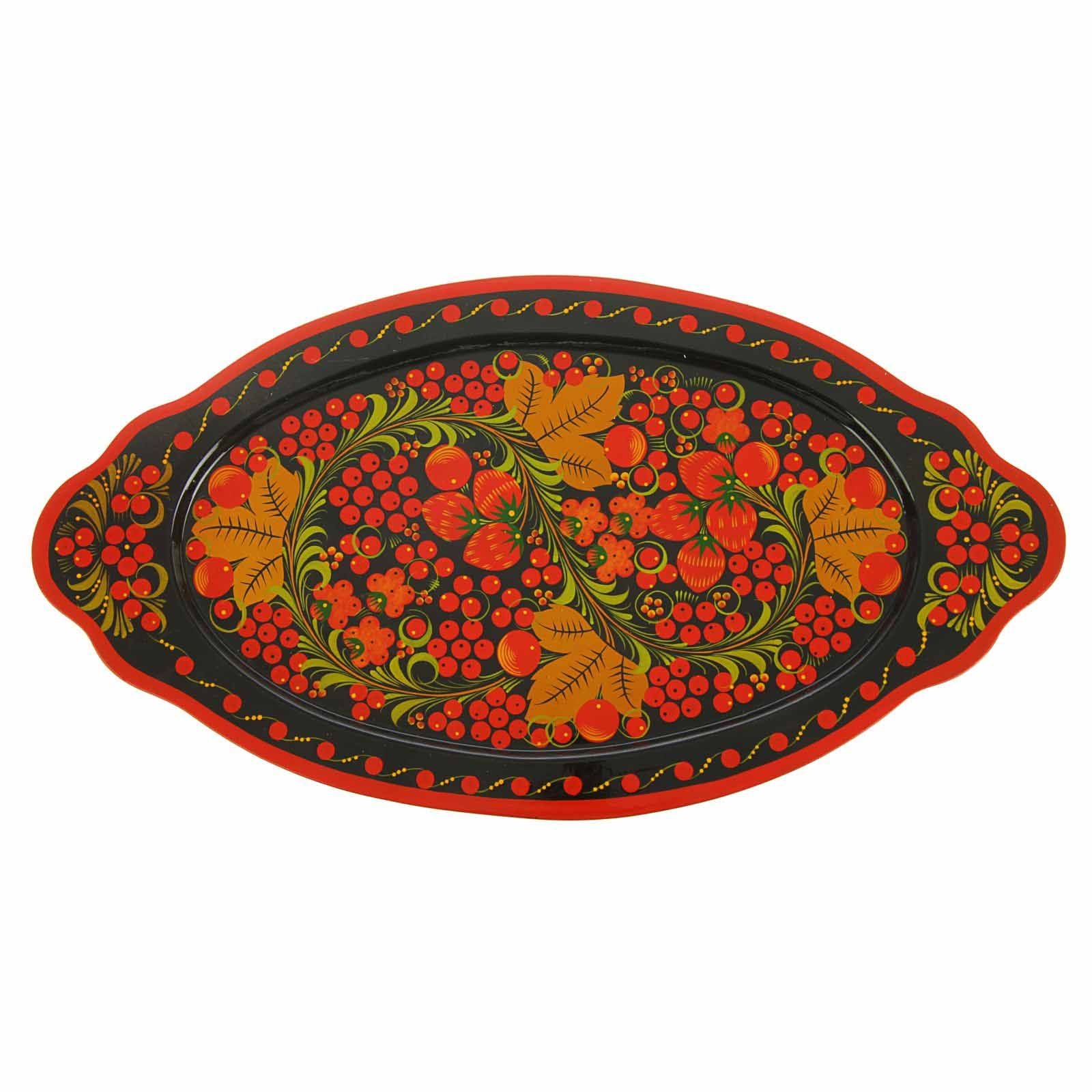 Deko-Holztablett "Hochloma" Kerschensky, 46 cm