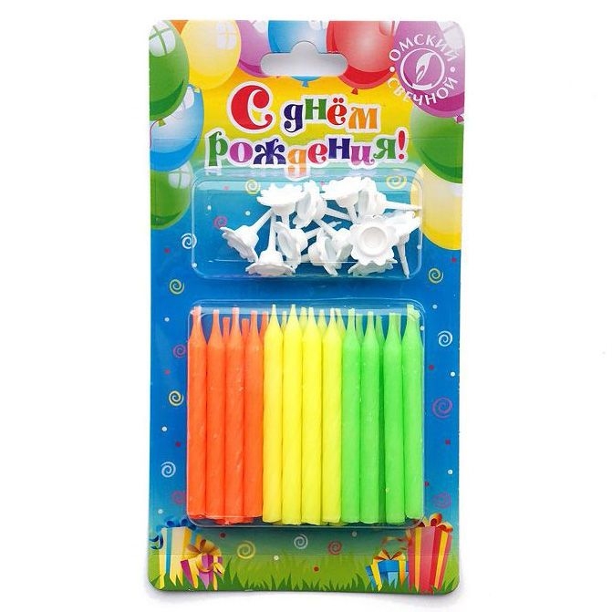 Kerzen-Set für Torte "Кlassisch", 24 St. (0103)