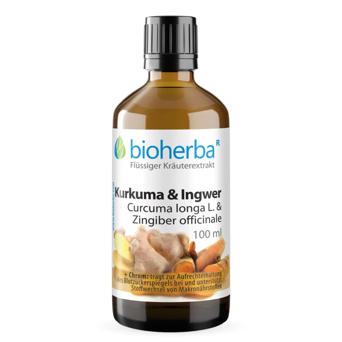 "Bioherba" - Kurkuma & Ingwer Tropfen, Tinktur, 100 ml