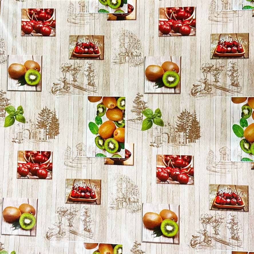 Tischdecke "Klassik", AS-877, Kirsche und Kiwi, 20x1,4 m