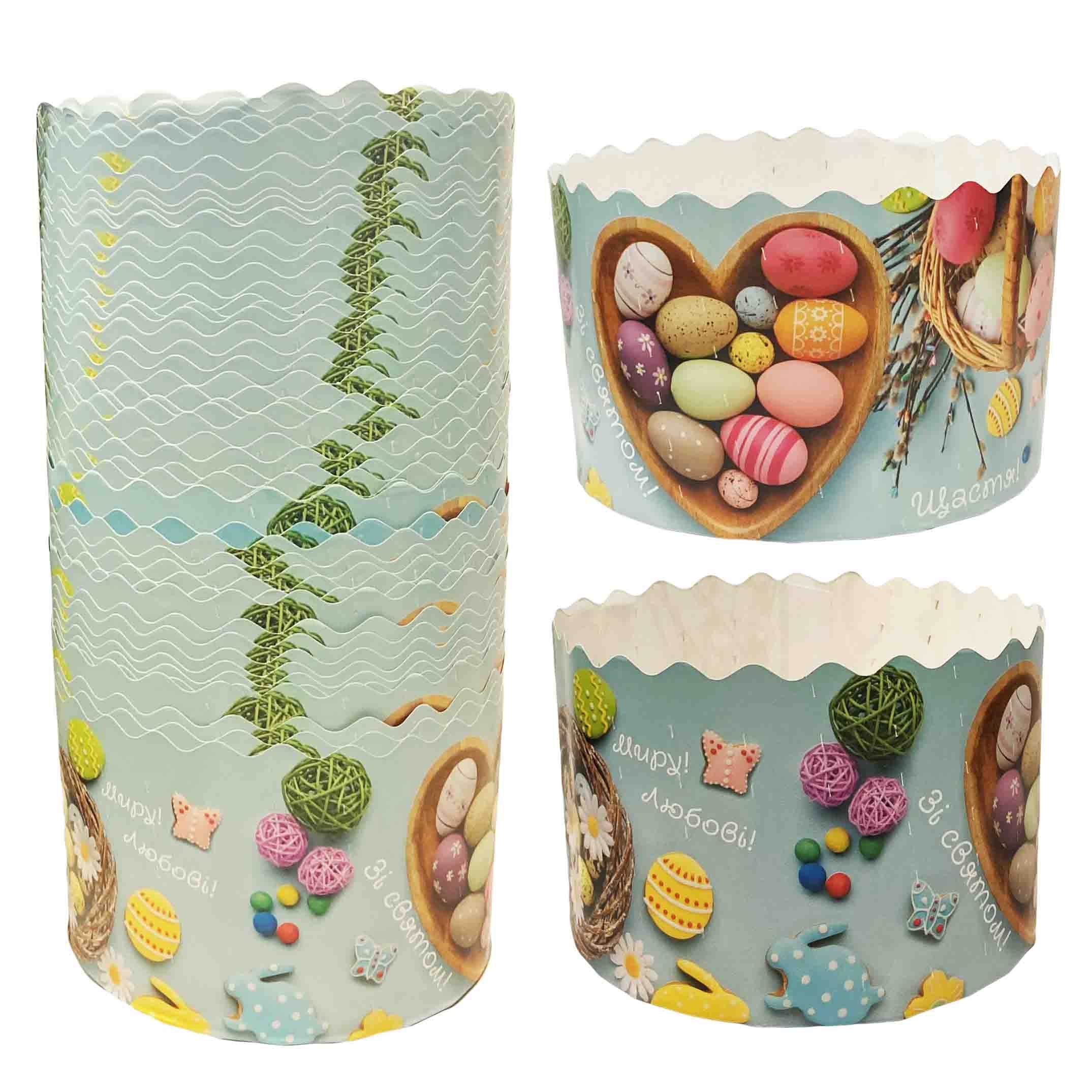 Backform für Osterkuchen "Hellblau mit Herz", 500 g, 130x85 mm, (5)