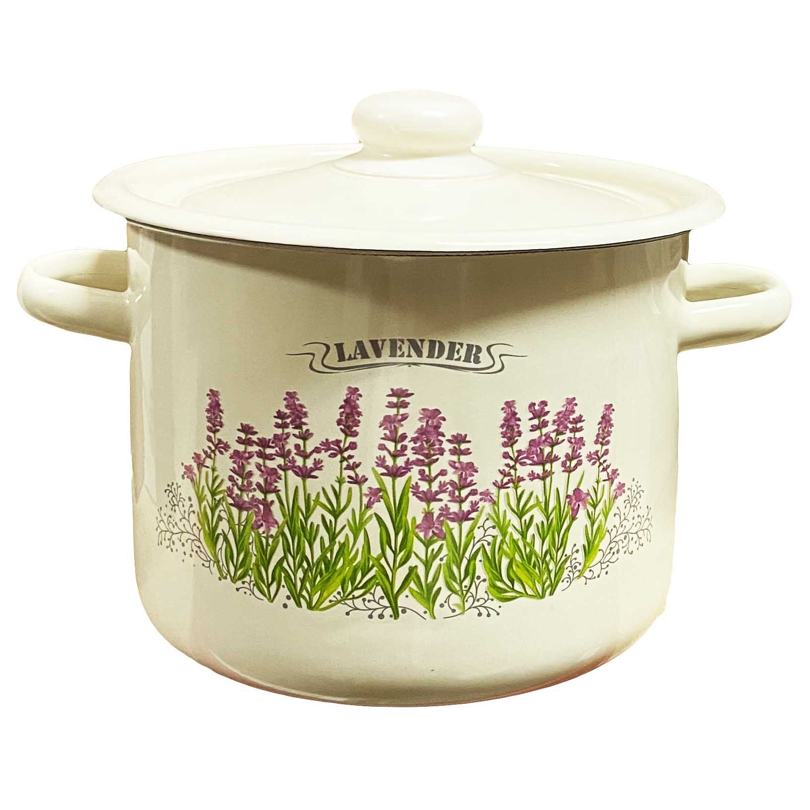 Topf, emailliert "Lavender", 4,5 L