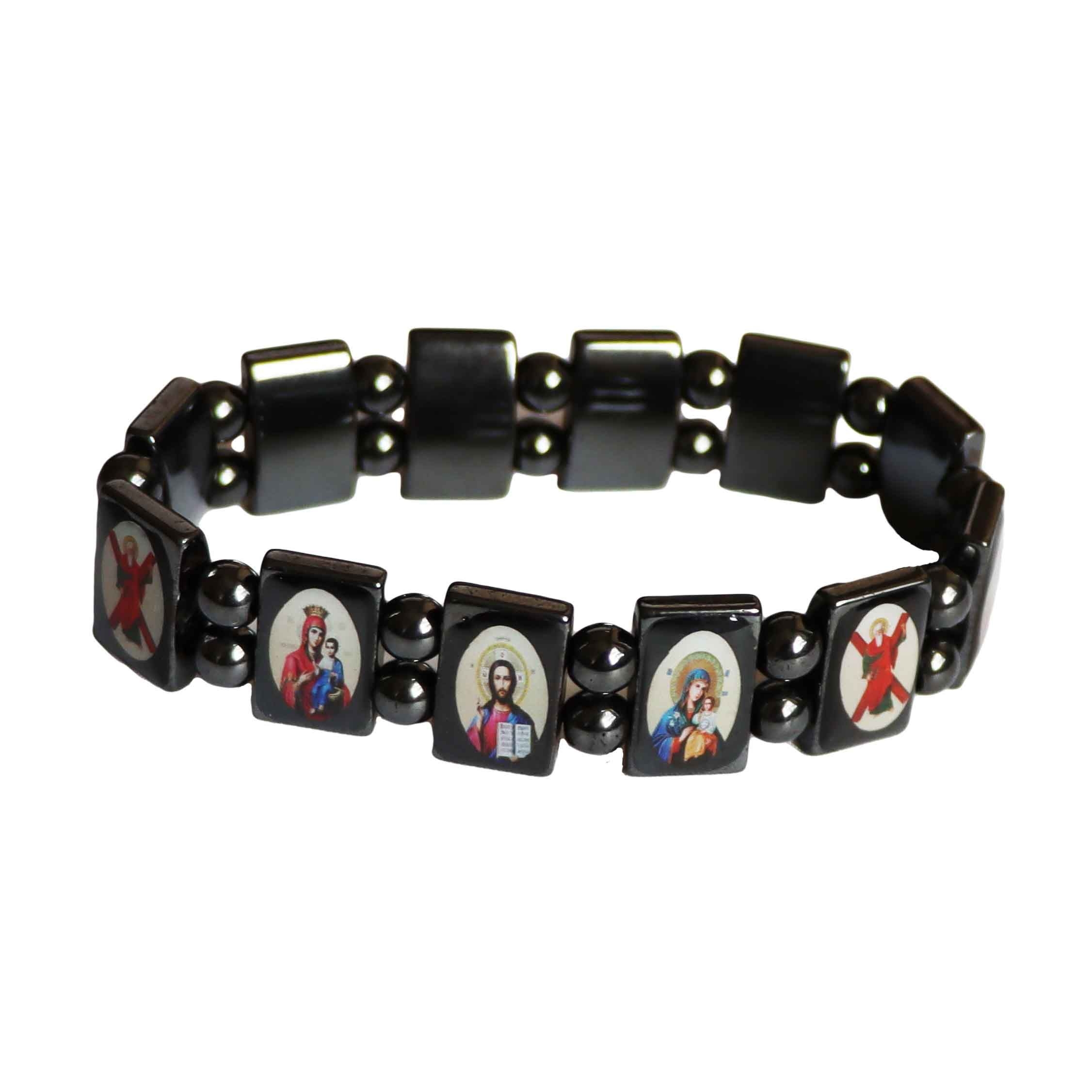 Гематитовый браслет с ликами