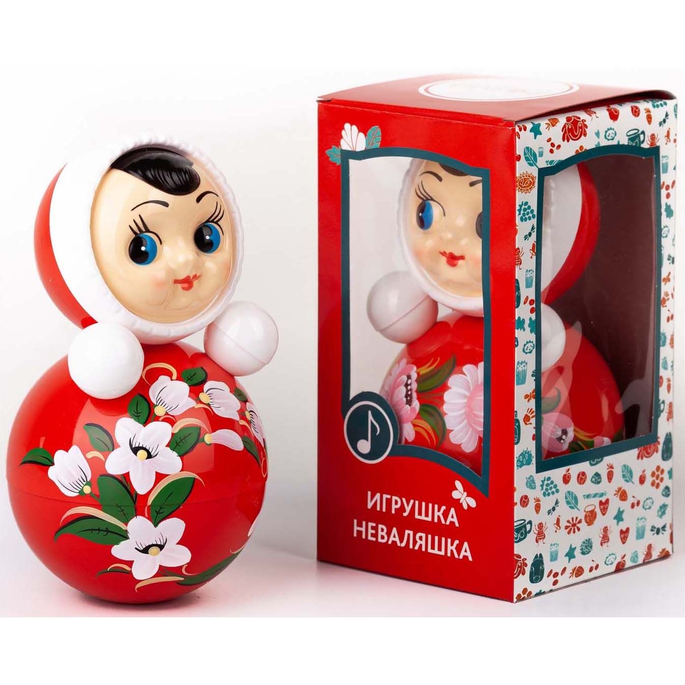 Неваляшка "Девочка" расписная, 22 см