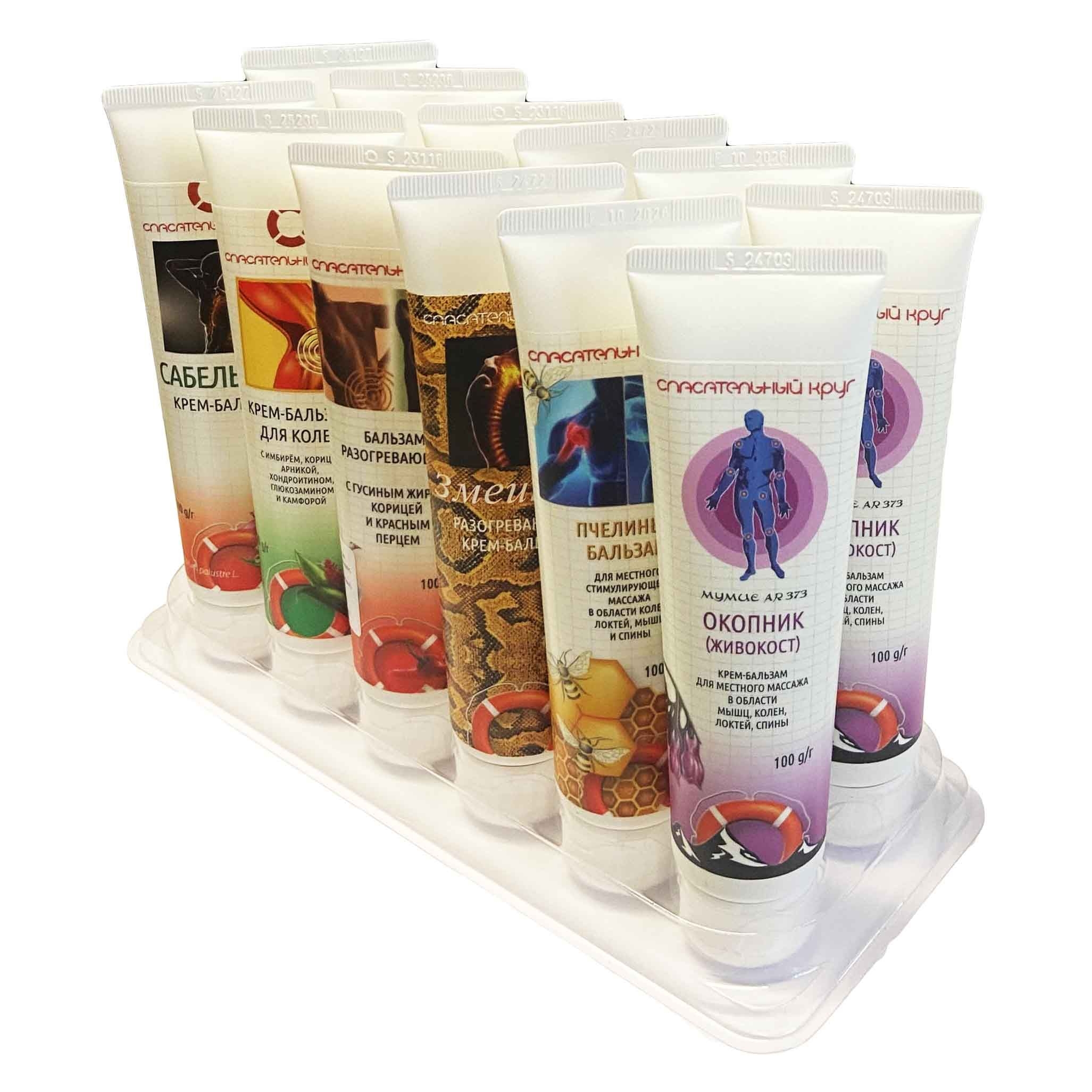 Dr. Retter - Palette mit Cremes, 100 g, 12 St. "Für Muskeln und Gelenke"