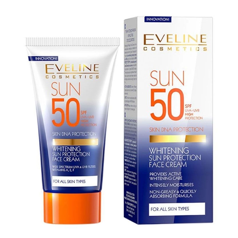 Eveline Sonnenschutz-Gesichtscreme  Aufhellend SPF 50, 50 ml
