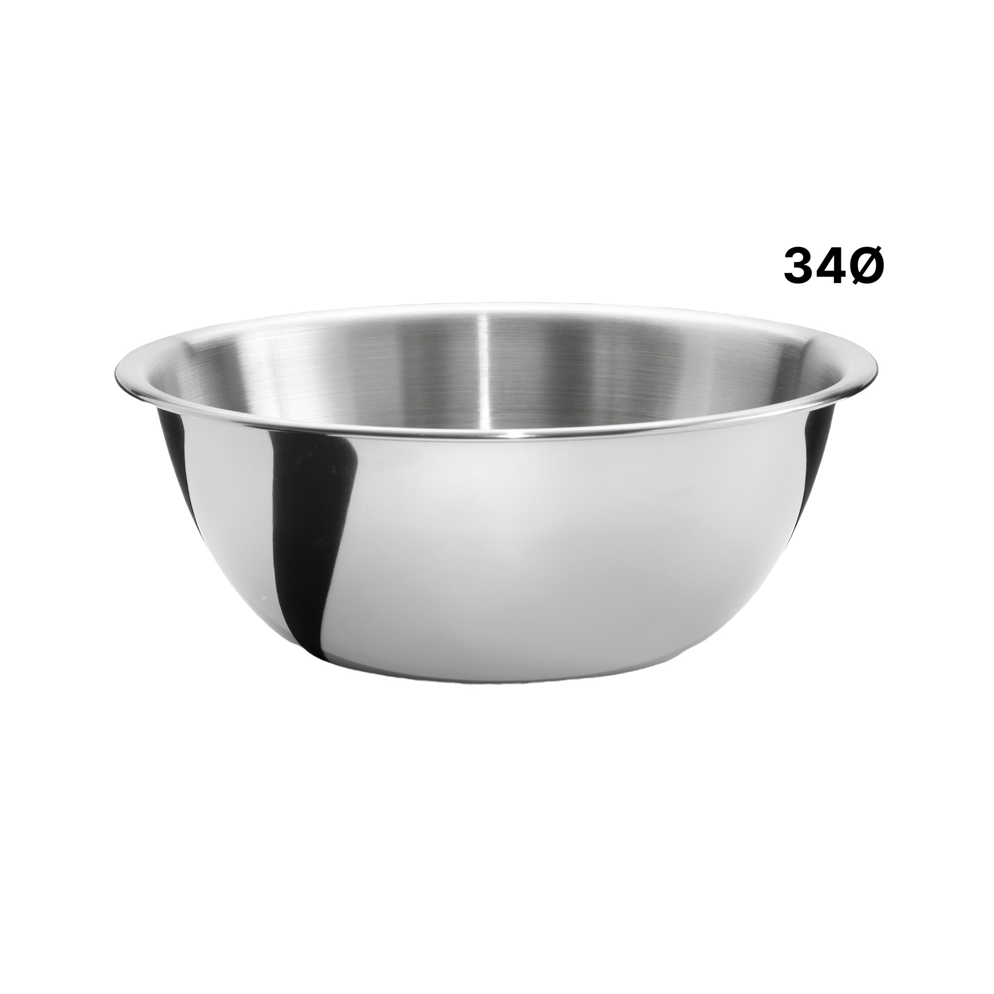 Edelstahlschüssel, normale, 34 cm