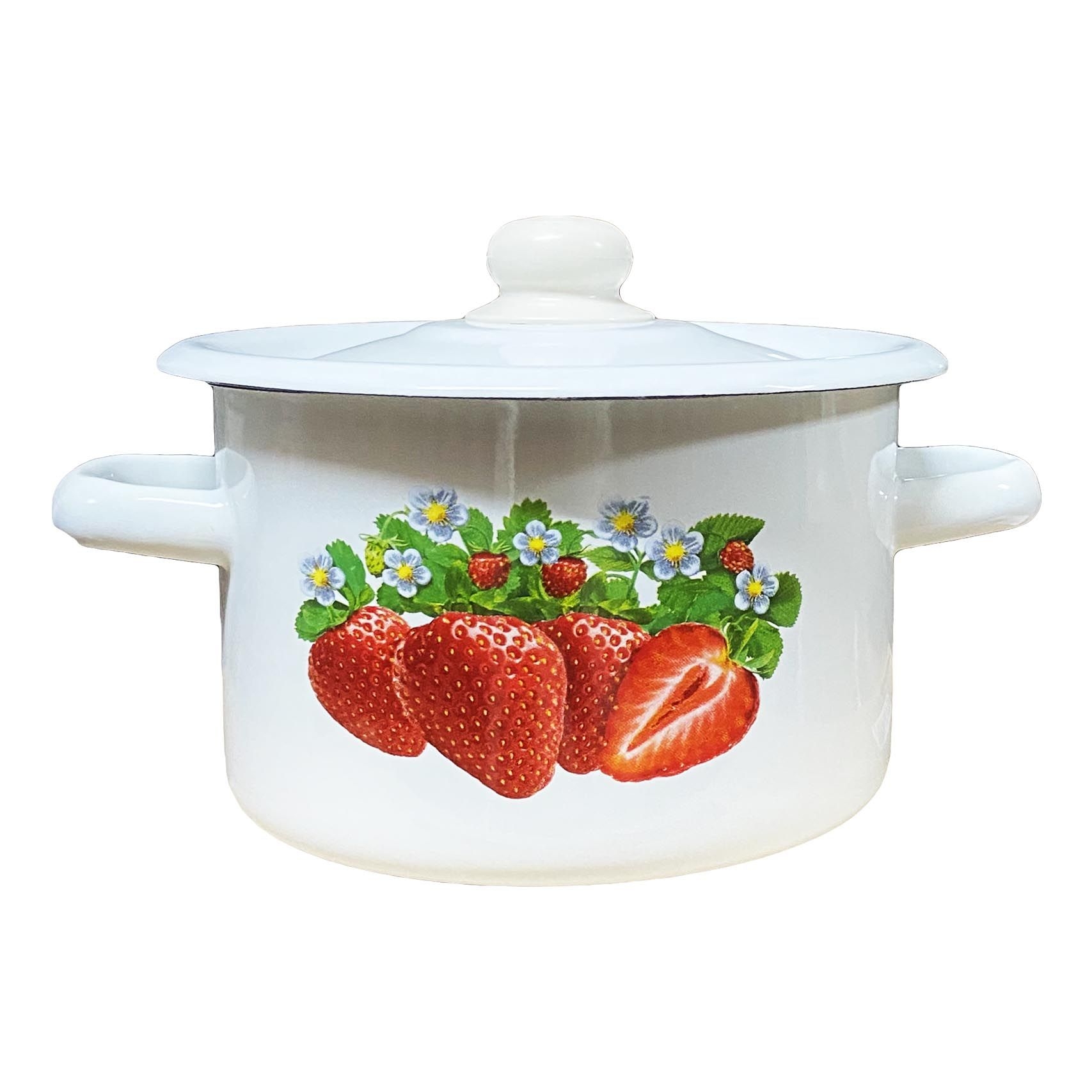 Topf, emailliert "Erdbeeren", 2,0 L, zylindrisch