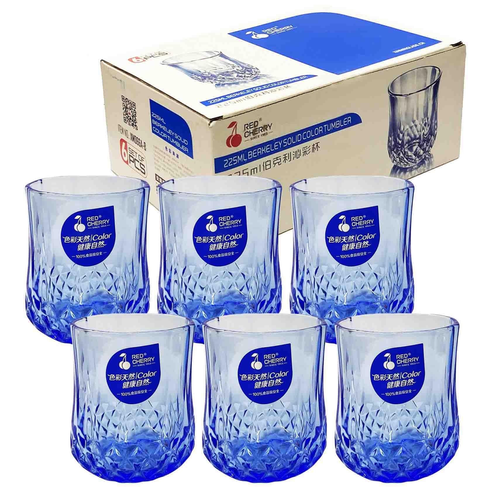 Set aus 6 Gläsern, "Whiskygläser" 225 ml (ХM066A-B) blau
