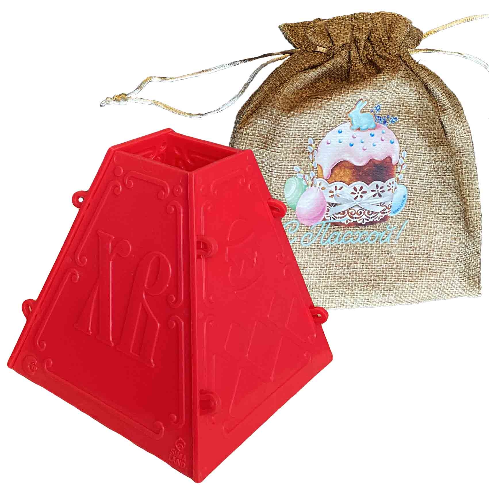 Plastikform für Quark-Oster-Kuchen mit Tüte "Ostern Kuchen", 11x11,5 cm