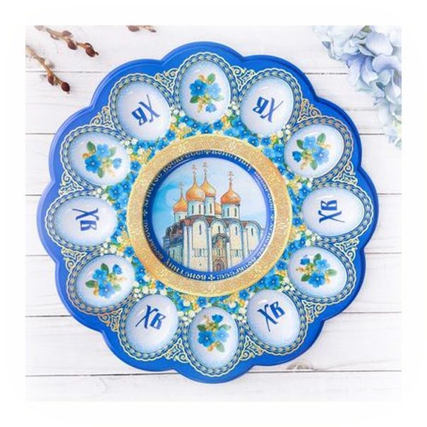 Tablett für 12 Ostereier "Tempel"