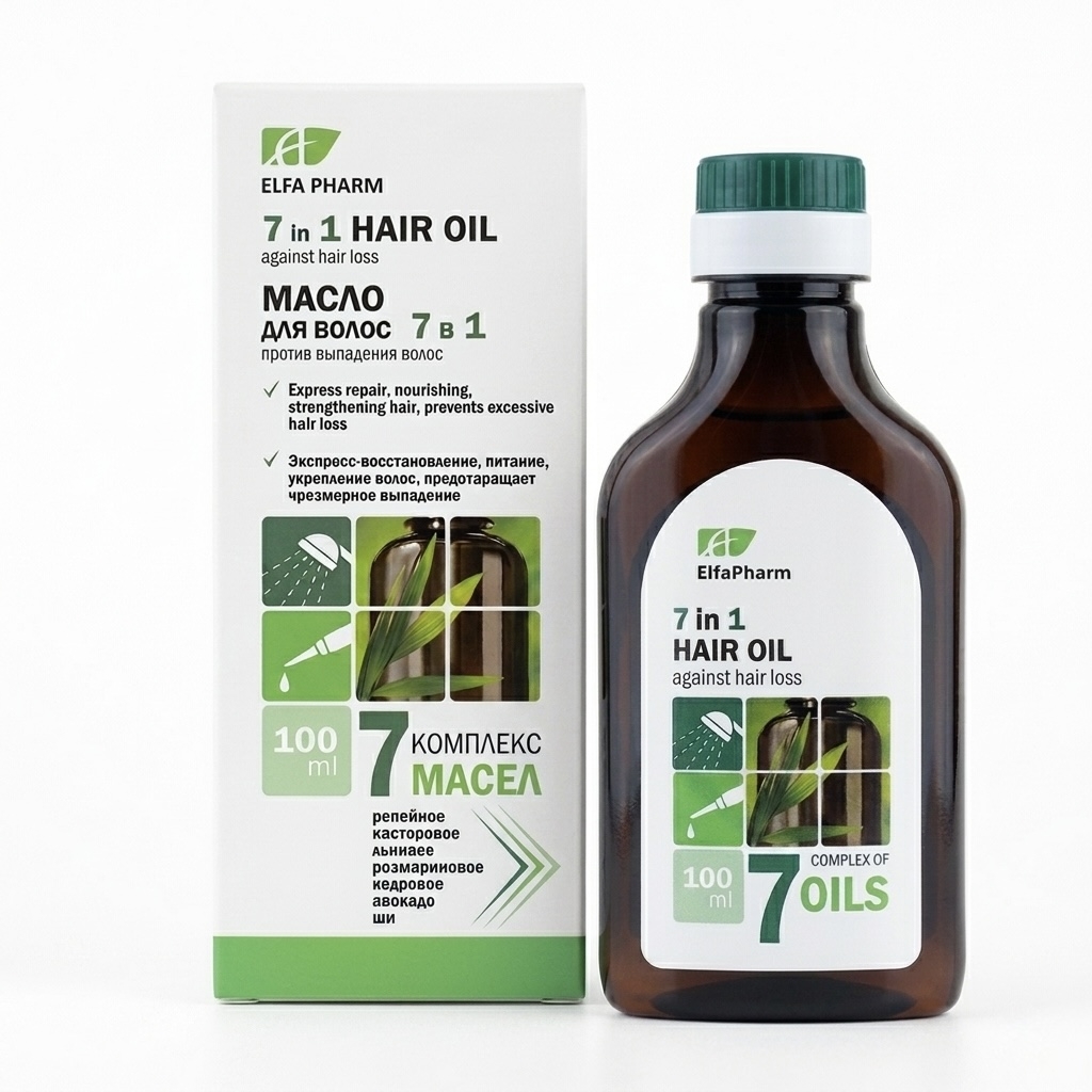 "Elfa Pharm" Haaröl 7 in 1 gegen Haarausfall mit 7 Ölen, 100 ml