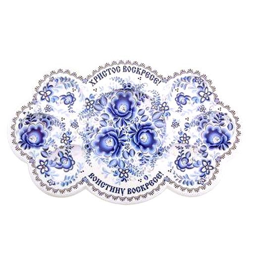 Подставка для 6 пасхальных яиц "Гжель",  20,5 х 32 см