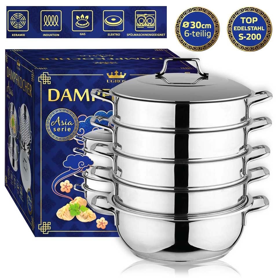 Dampfkocher "Asia" mit Metalldeckel, Ø 30 cm