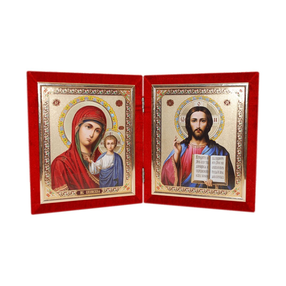 Складень бархатный, двойной-большой, 15х18 см