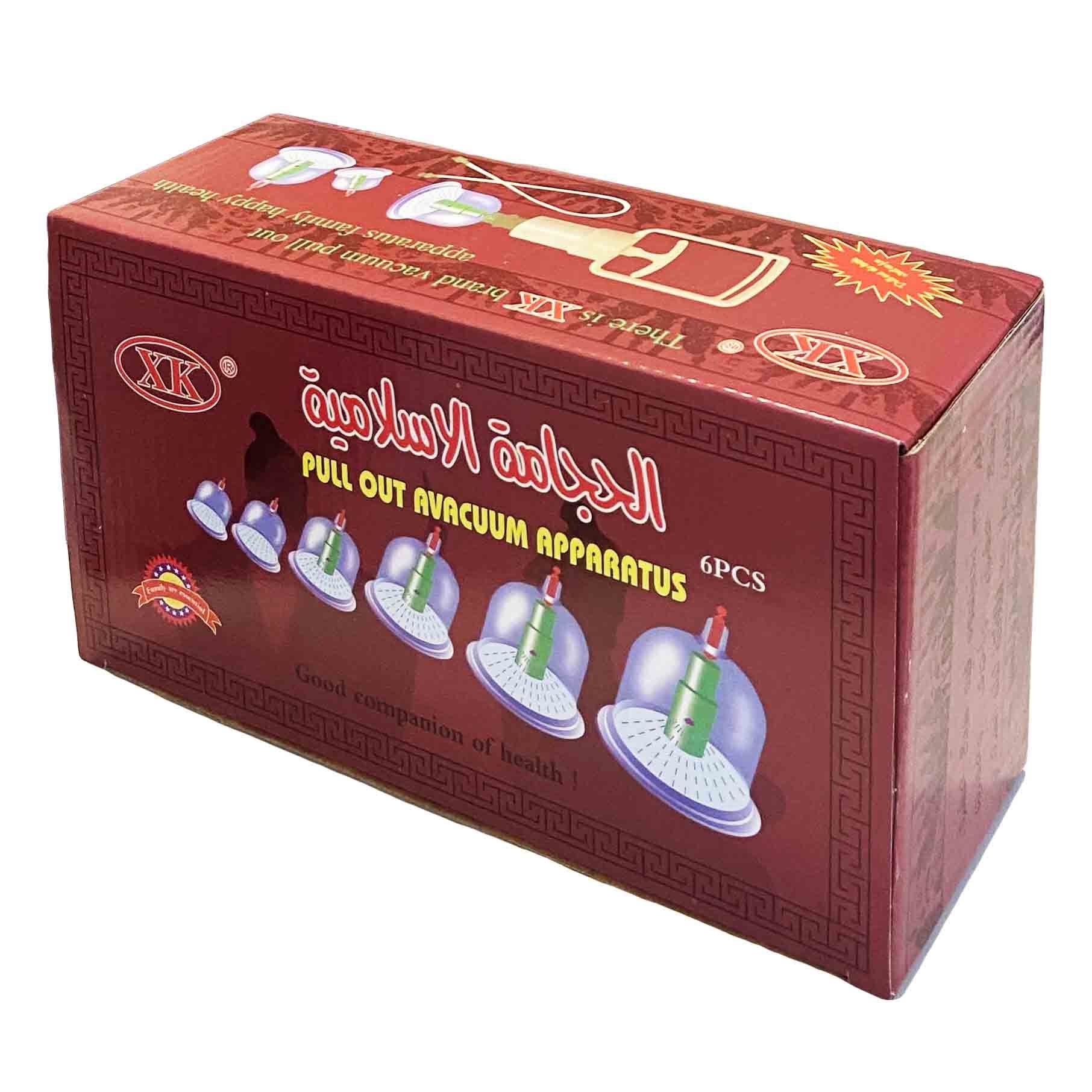 Schröpfköpfe (PVC) mit Pumpe, Set aus 6 St.