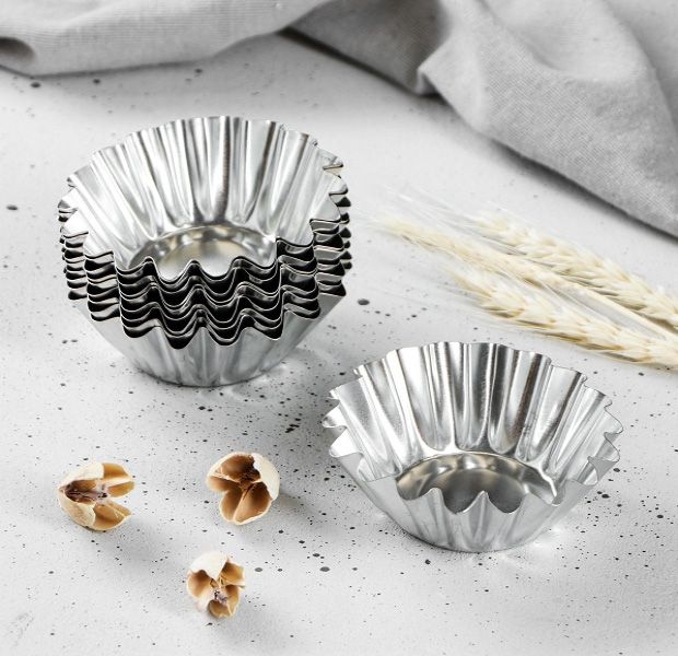 Форма для выпечки кексов, метал, диам. 5 см, (упаковка 10 шт.)