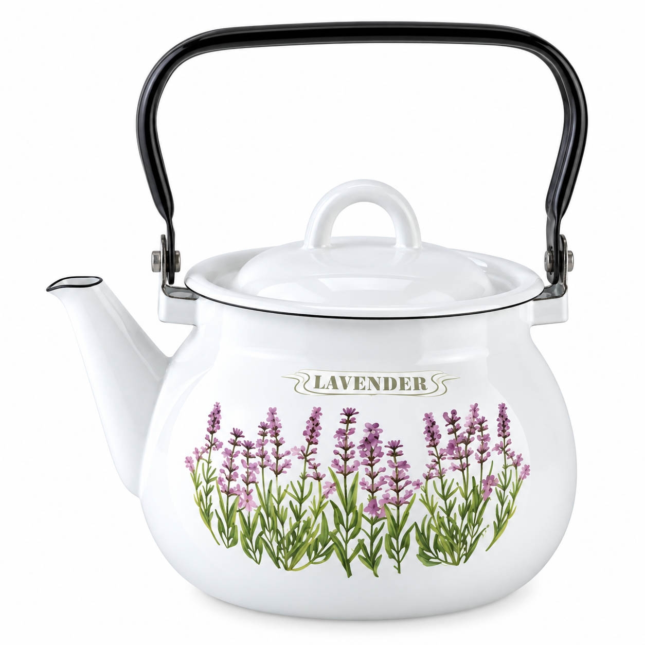 Teekanne, emailliert, 2,5 L "Lavender"