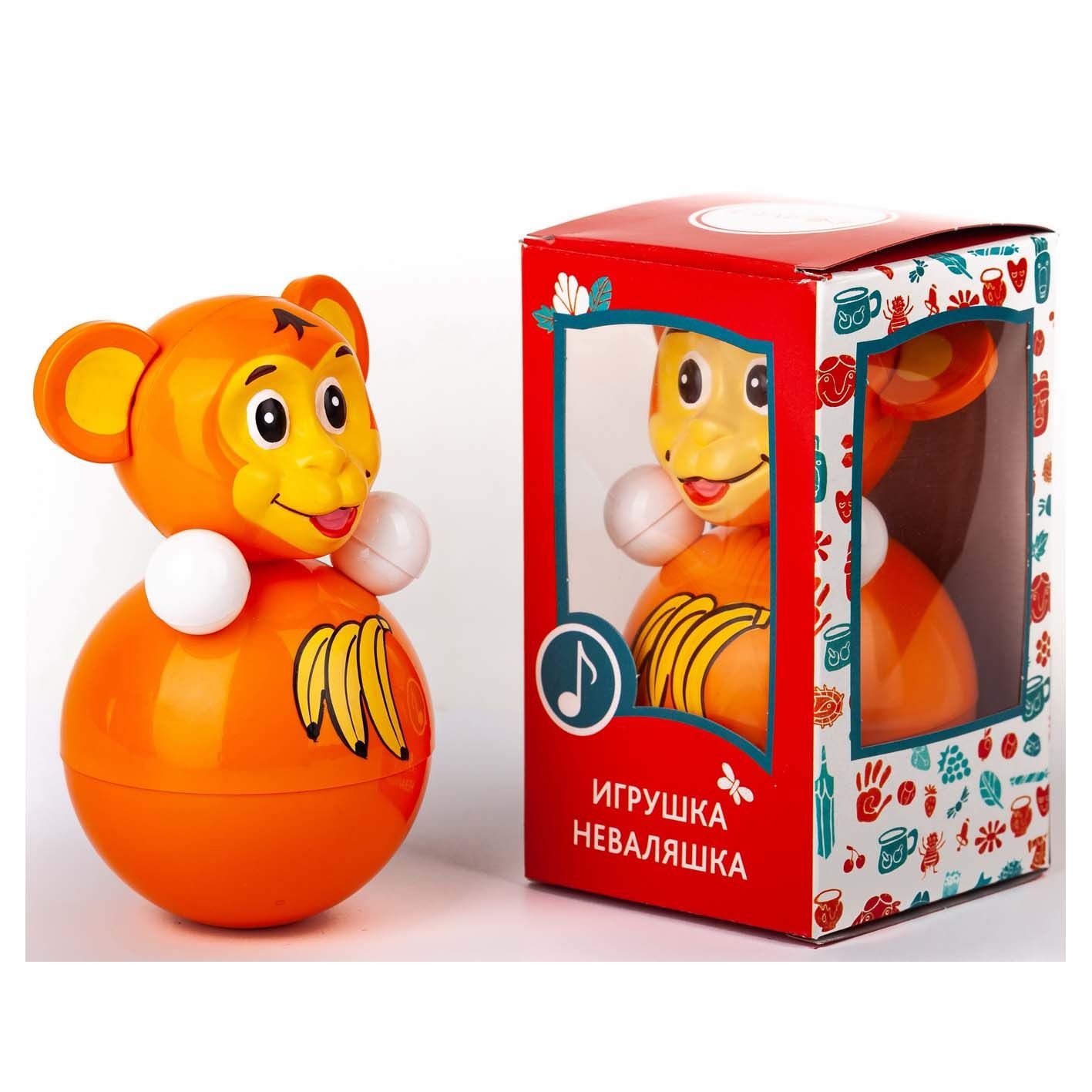 Неваляшка "Обезьянка", 15 см