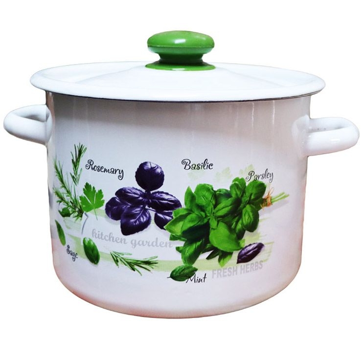 Topf, emailliert "Frische Grün", 5,5 L