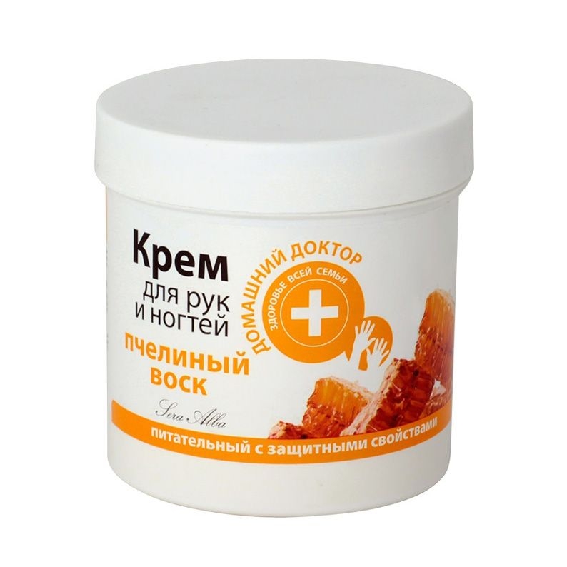 "Domaschnij Doktor" "Bienenwachs", Hand und Nagelcreme, 250 ml