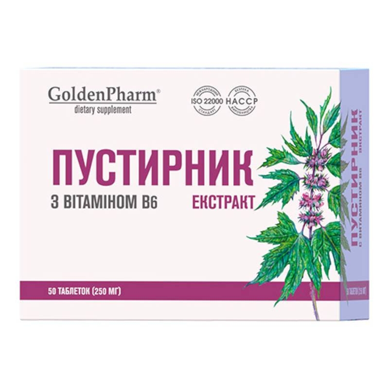 "Golden Pharm" Herzgespannextrakt+B6, 50 Tab.
