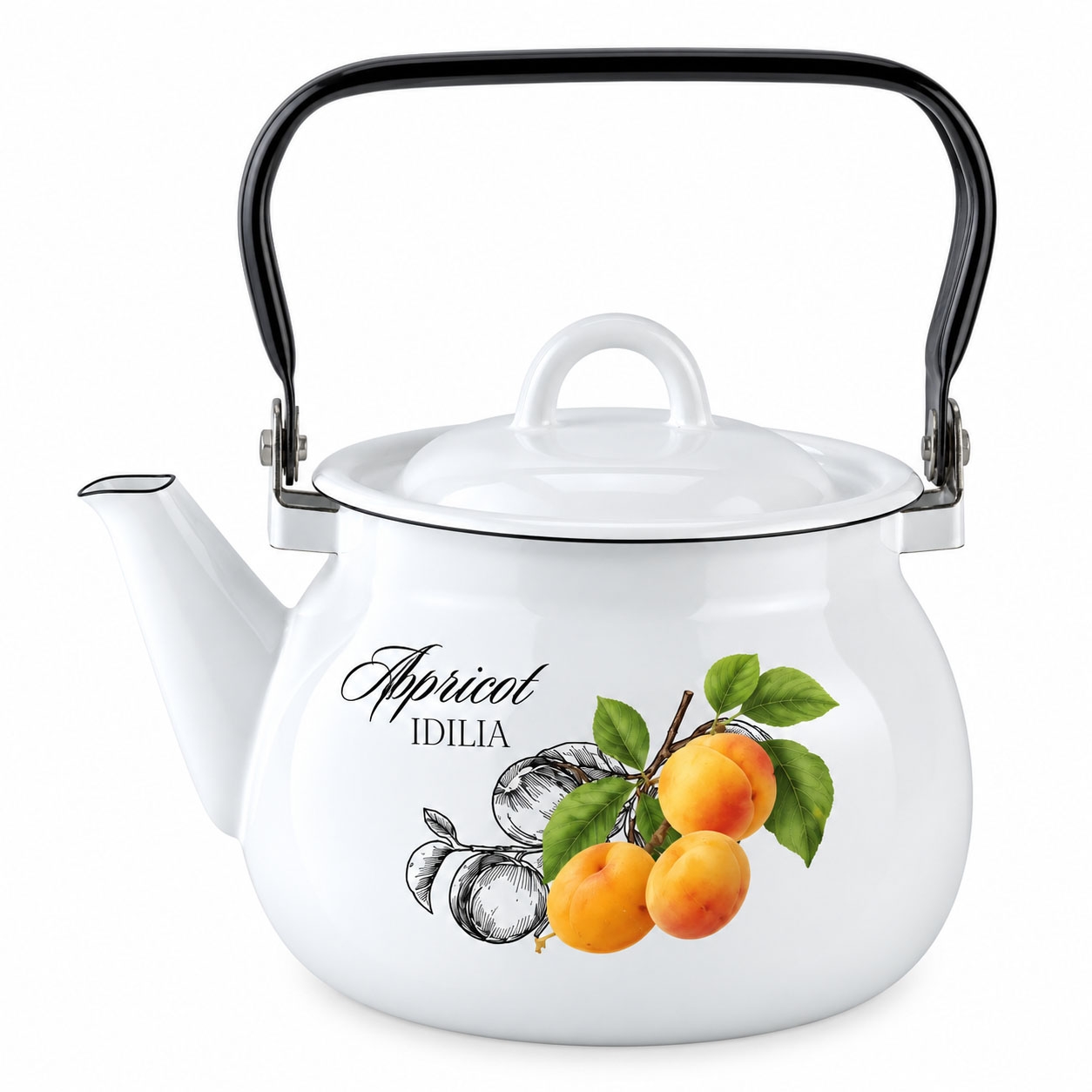 Teekanne, emailliert, 2,5 L "Aprikose Idilia"