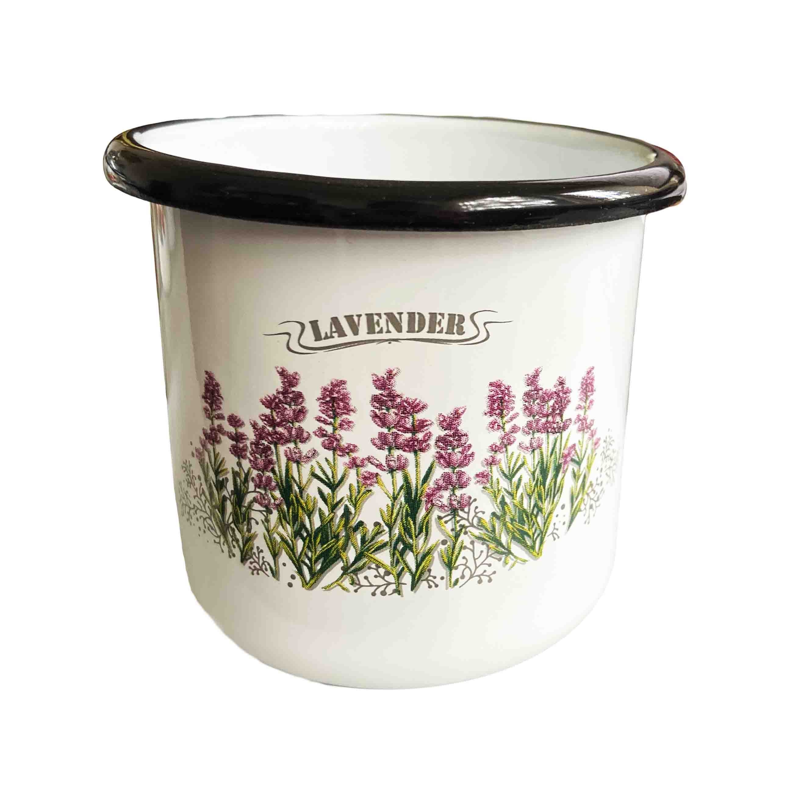 Tasse emailliert "Lavender", 0,4 L