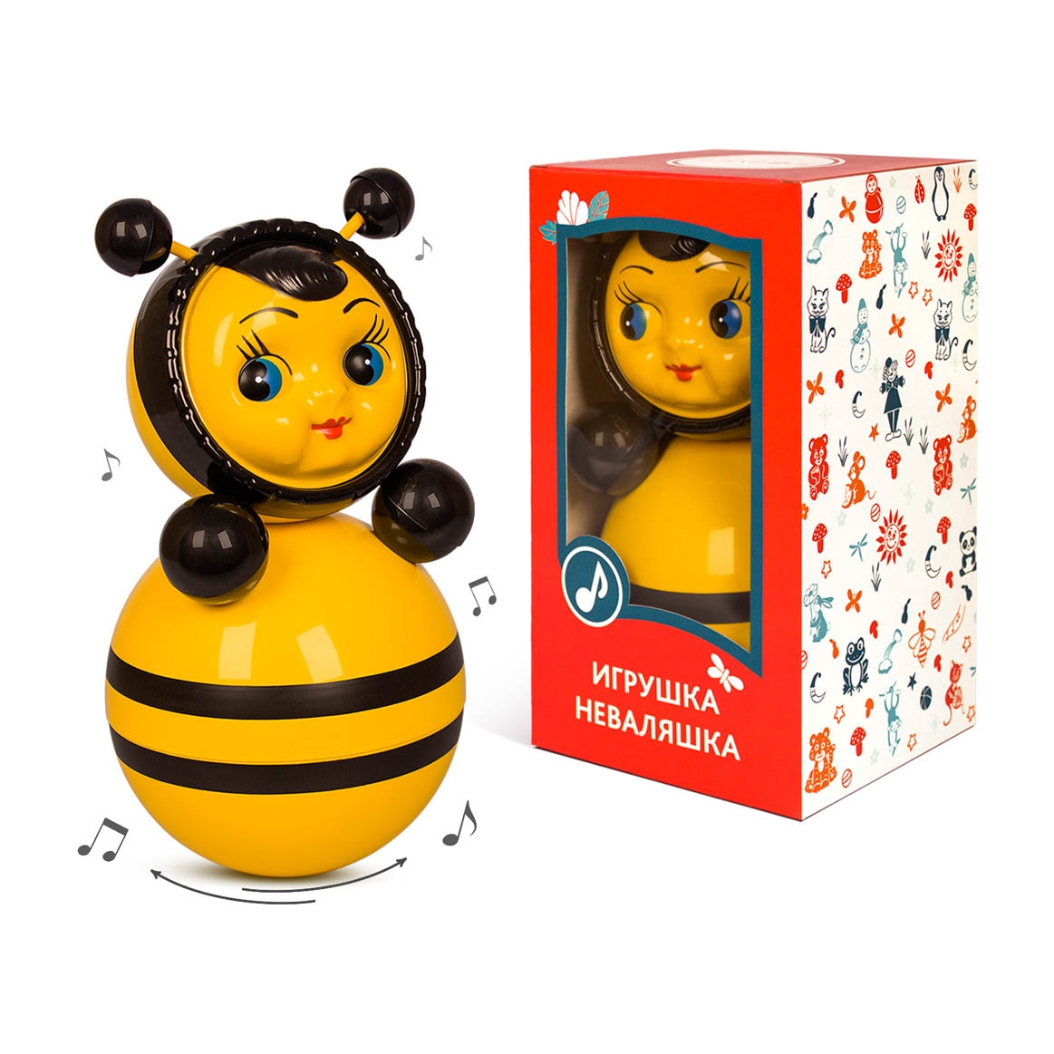 Stehaufpuppe "Gelbe Bine", 15 cm