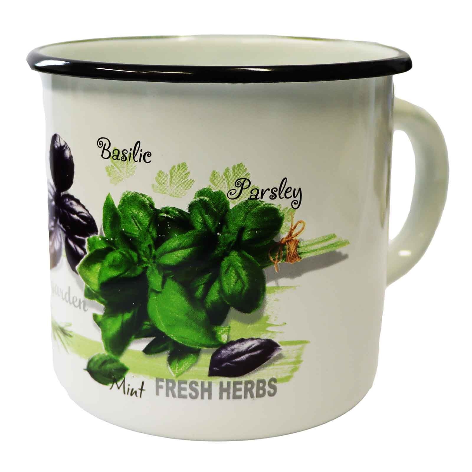 Becher, emailliert "Frische Grün", 1,0 L