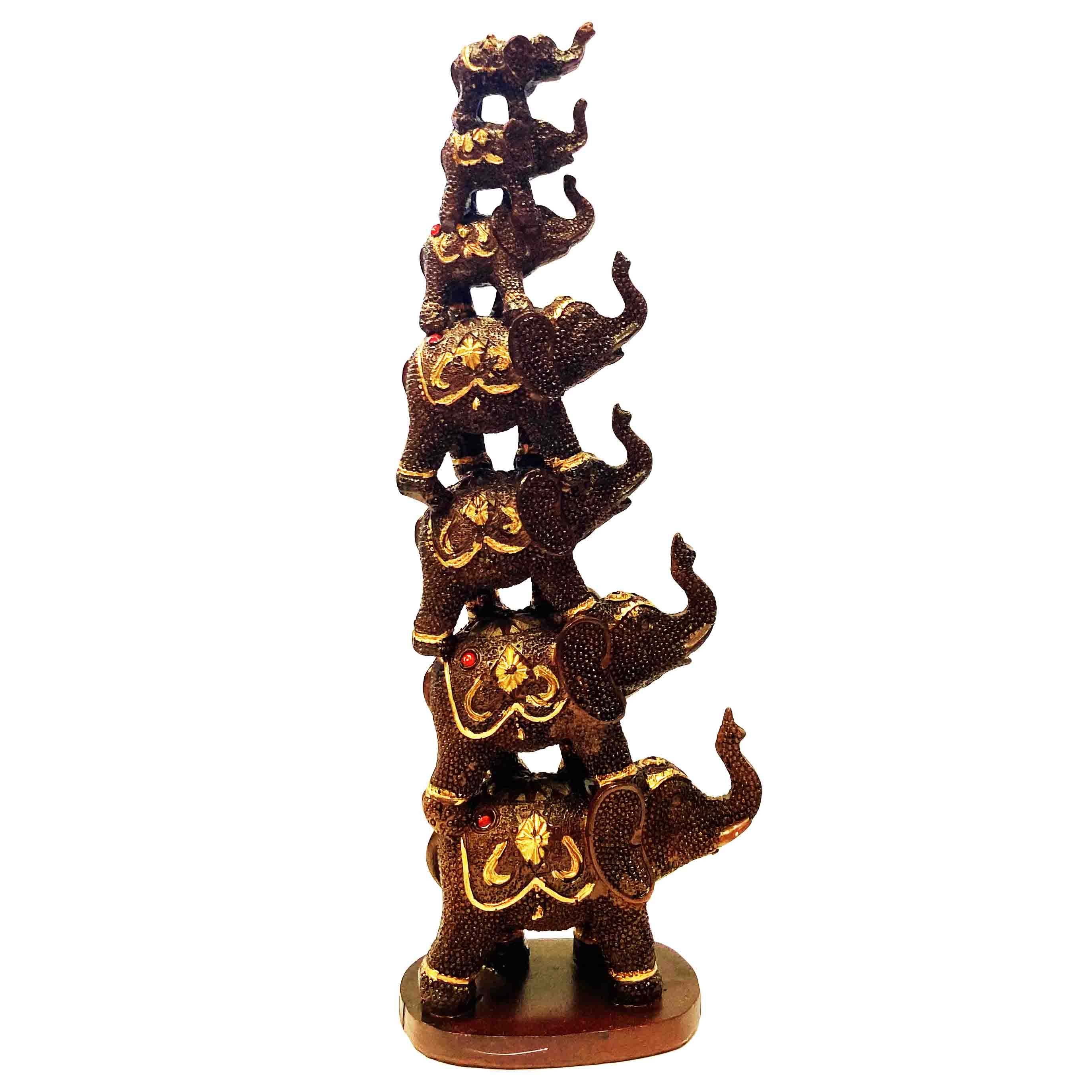 Keramikfiguren "7 Elefanten Pyramide", 28х10 cm