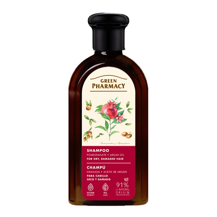 "Green Pharmacy" - Shampoo "Granatapfel- und Arganöl", für trockenes Haare, 350 ml