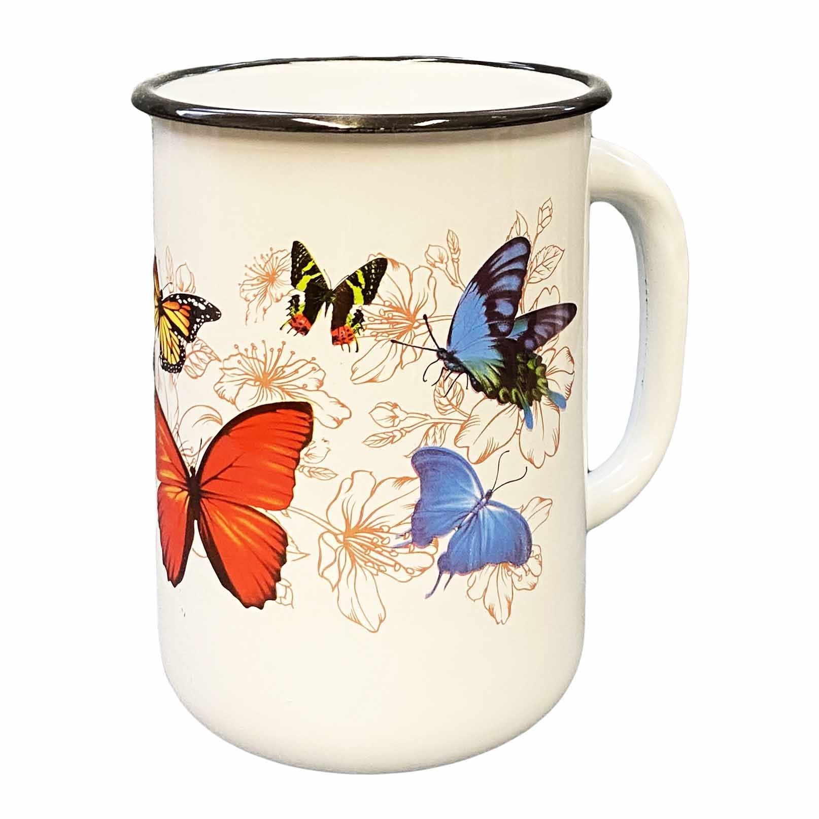 Becher, emailliert "Butterfly", 1,5 L