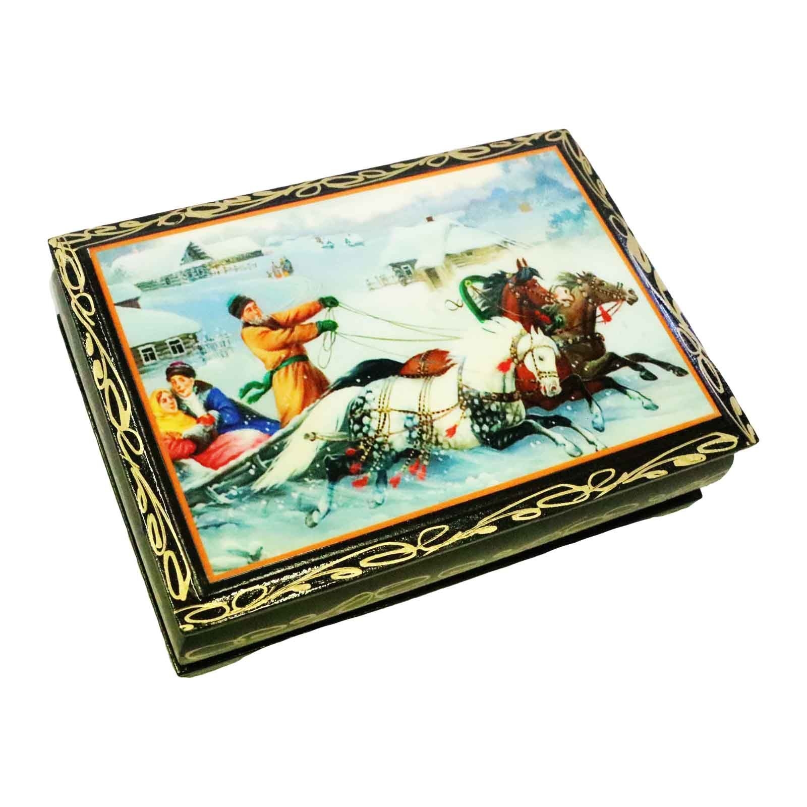 Souvenir Schatulle "Trojka", 14х10х4 cm